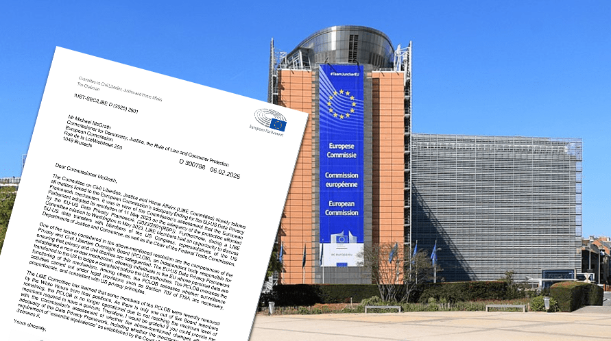 Ujawniony list do Komisji Europejskiej sugeruje niepewną przyszłość umowy dotyczącej przekazywania danych między UE a USA