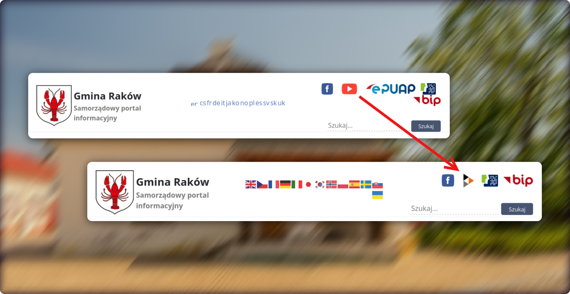 Gmina Raków dodaje link do PeerTube’a na stronie internetowej